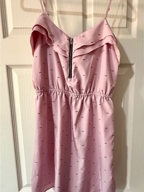 Roxy Pink Bow-Print Sleeveless Dress
